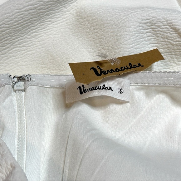 🎉HP!🎉NWT Vernacular Peplum Faux Wrap Style Knee Length Bustier Dress. Small - Picture 13 of 15